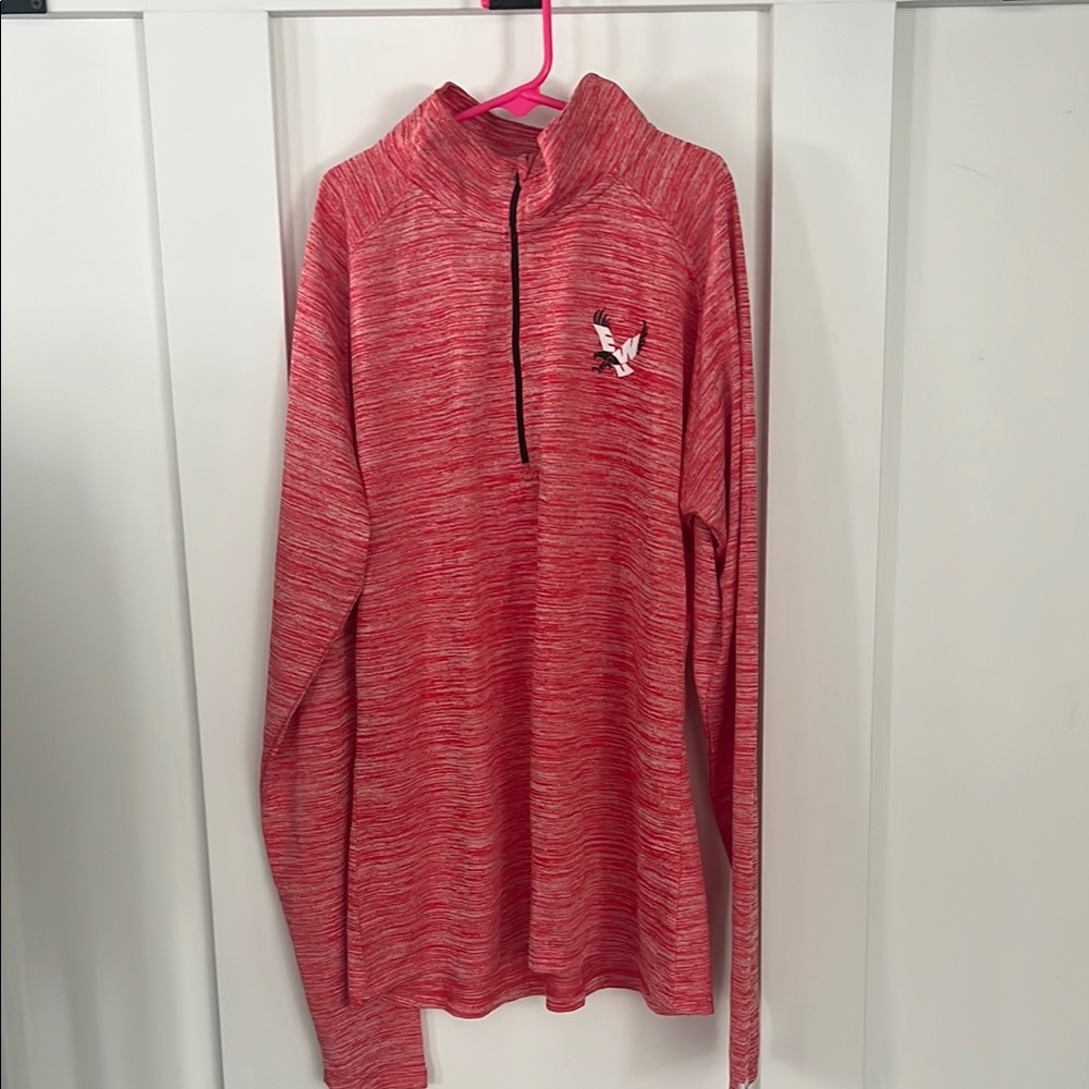 Red Quarter-Zip Pullover size large EWU